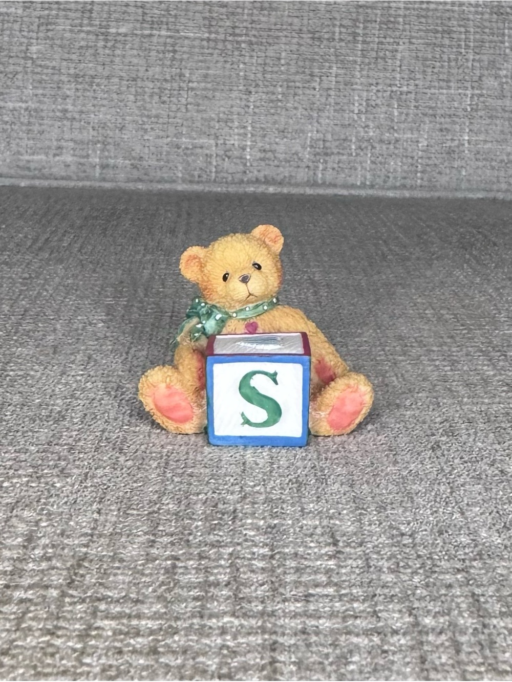 Cherished Teddies Bear With ABC Block - S